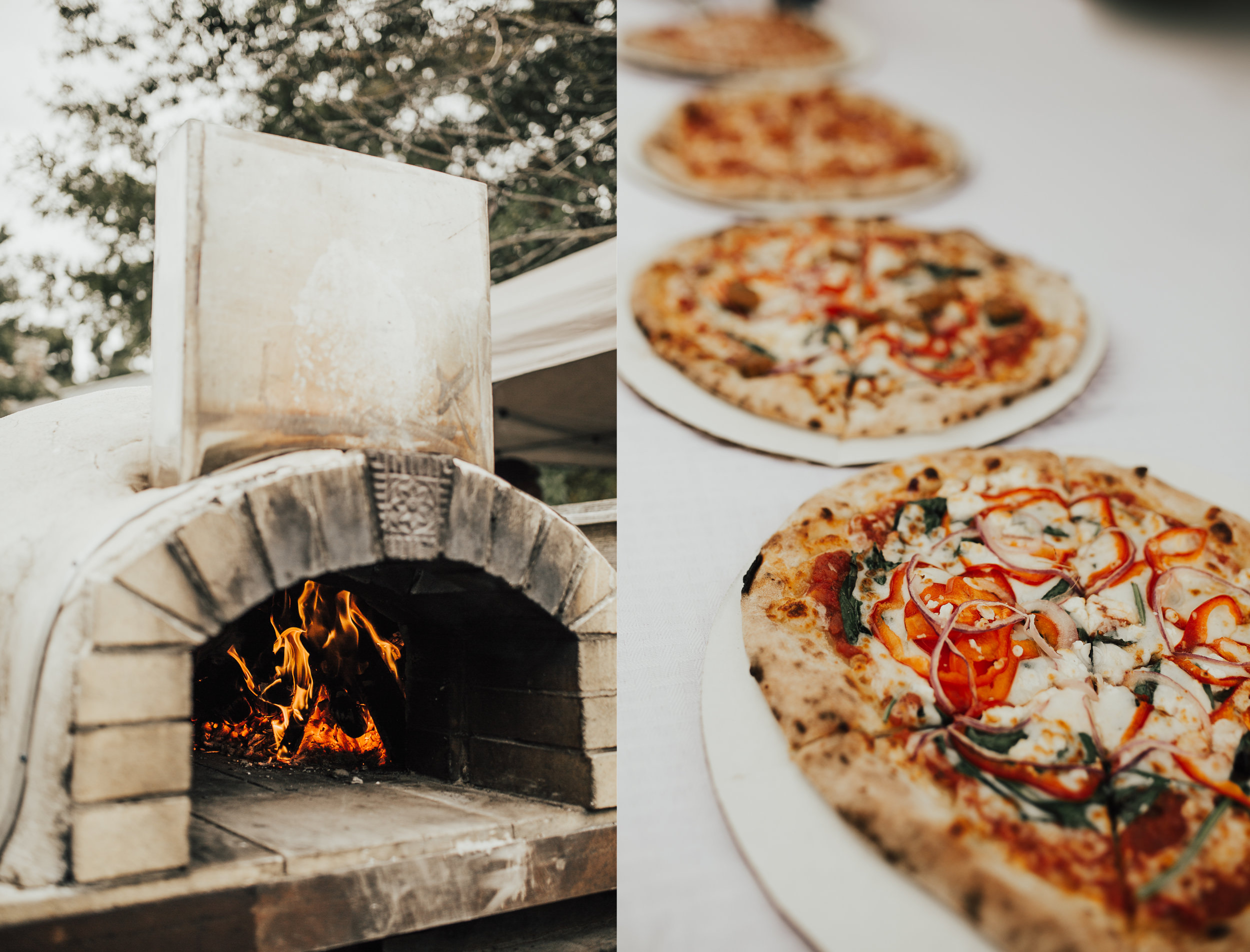 The brick oven cooked pizza was to DIE for.