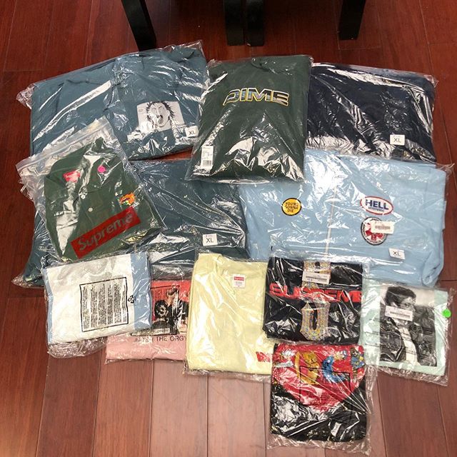 Supreme &amp; Dime Goods in the shop, mostly L-XL only all brand new. Stop by and shop