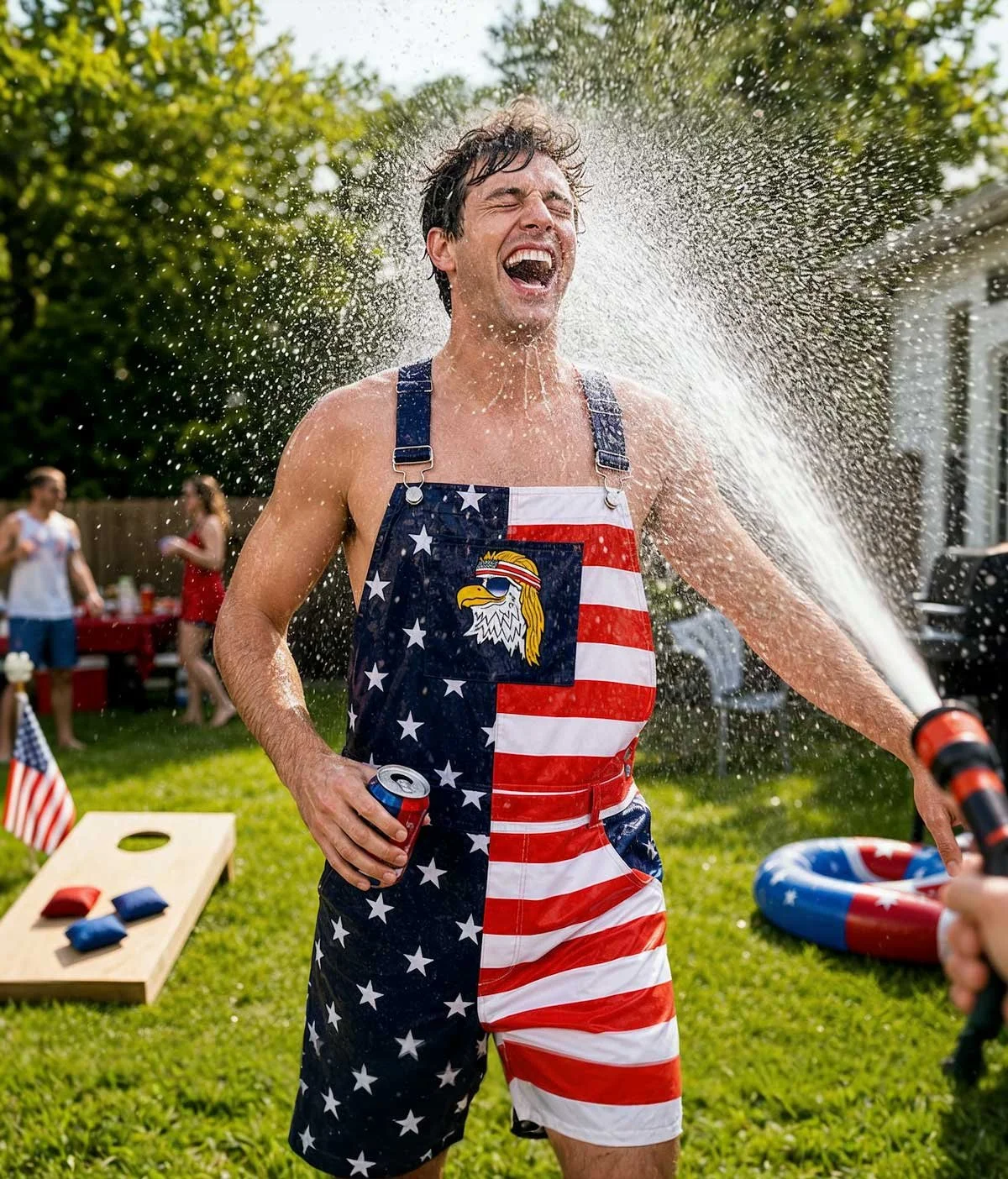 Men's Epic Eagle Patriotic Overralls
