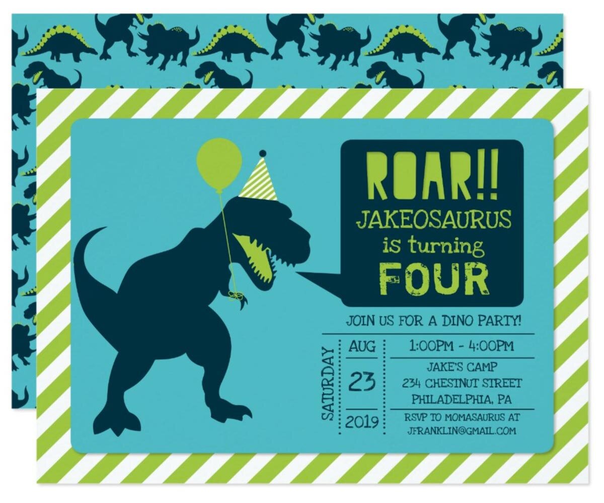 Dinosaur Invite