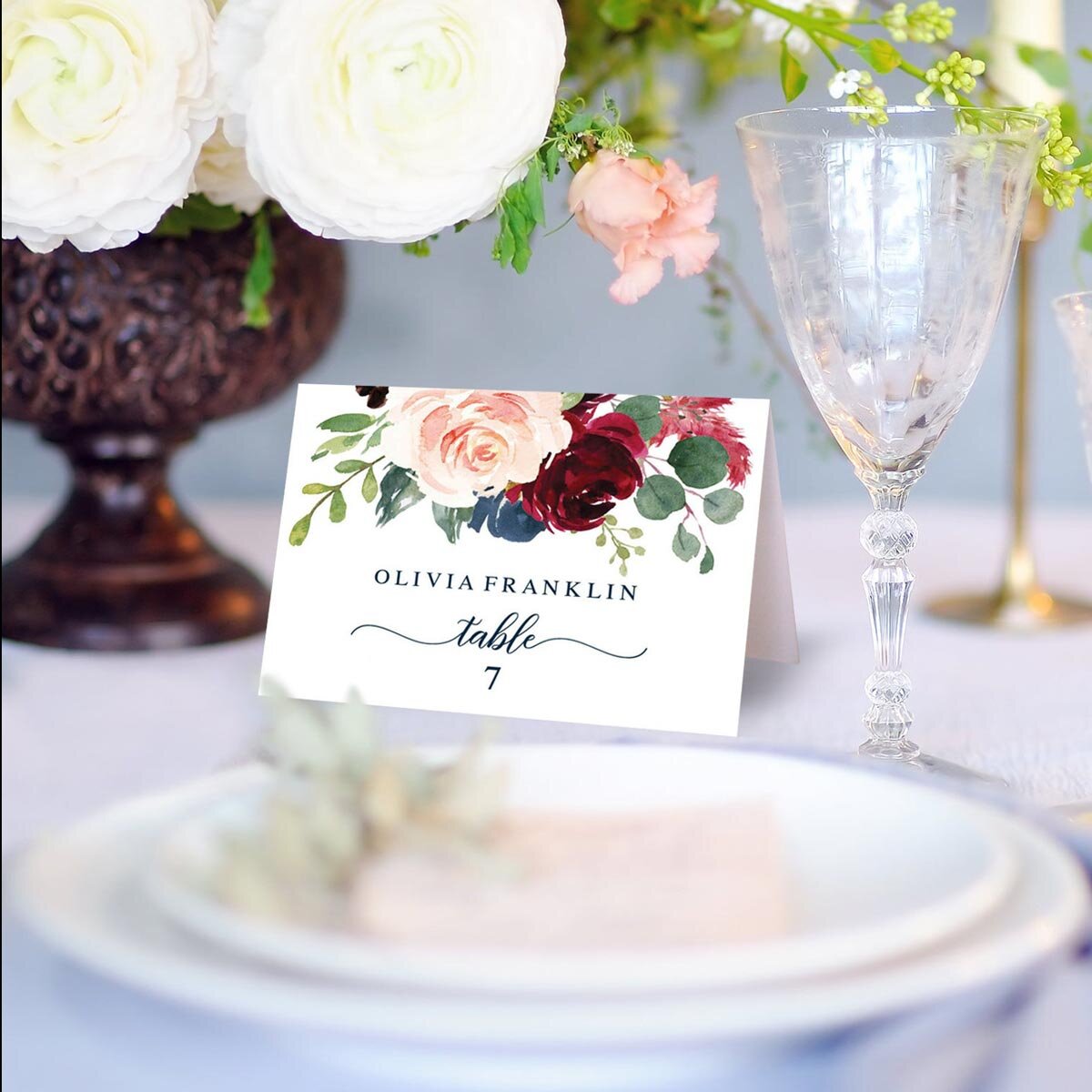Wedding table name cards 