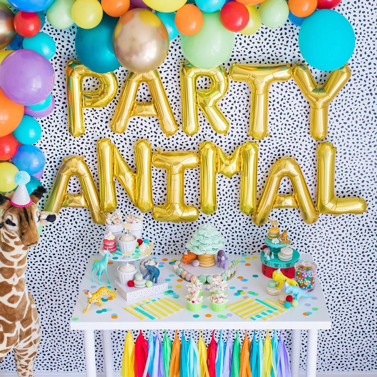 Party Decorations Safari Jungle Theme Birthday Children Animal Balloons Kids DIY