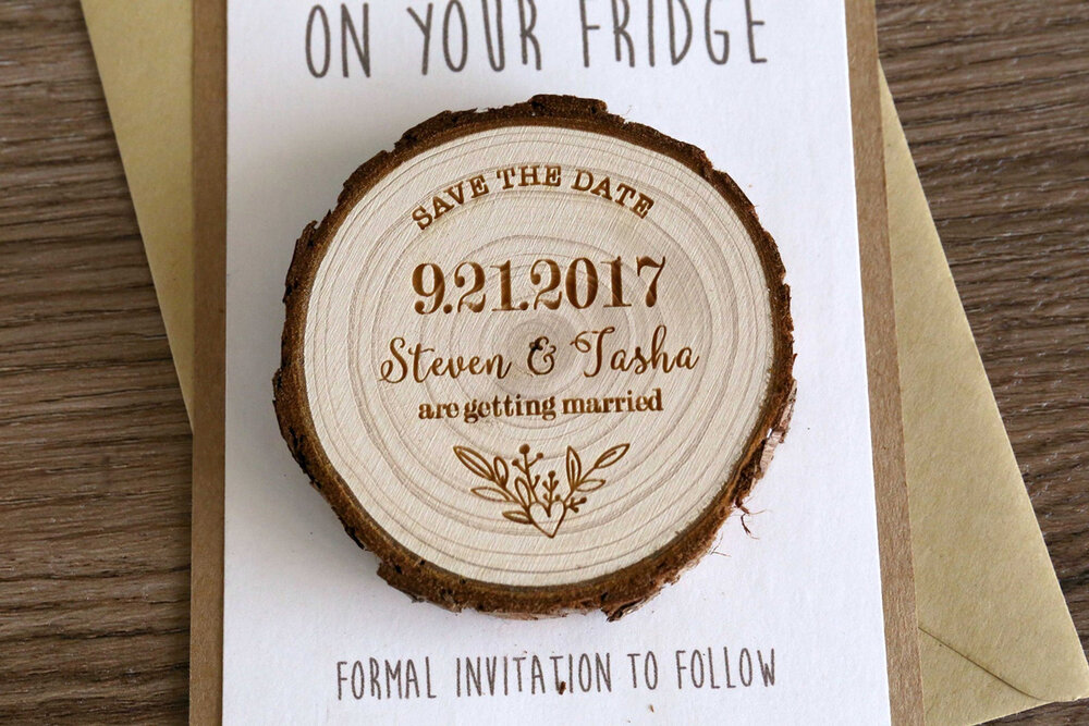 16 Unique Wedding Date Cards, Magnets and