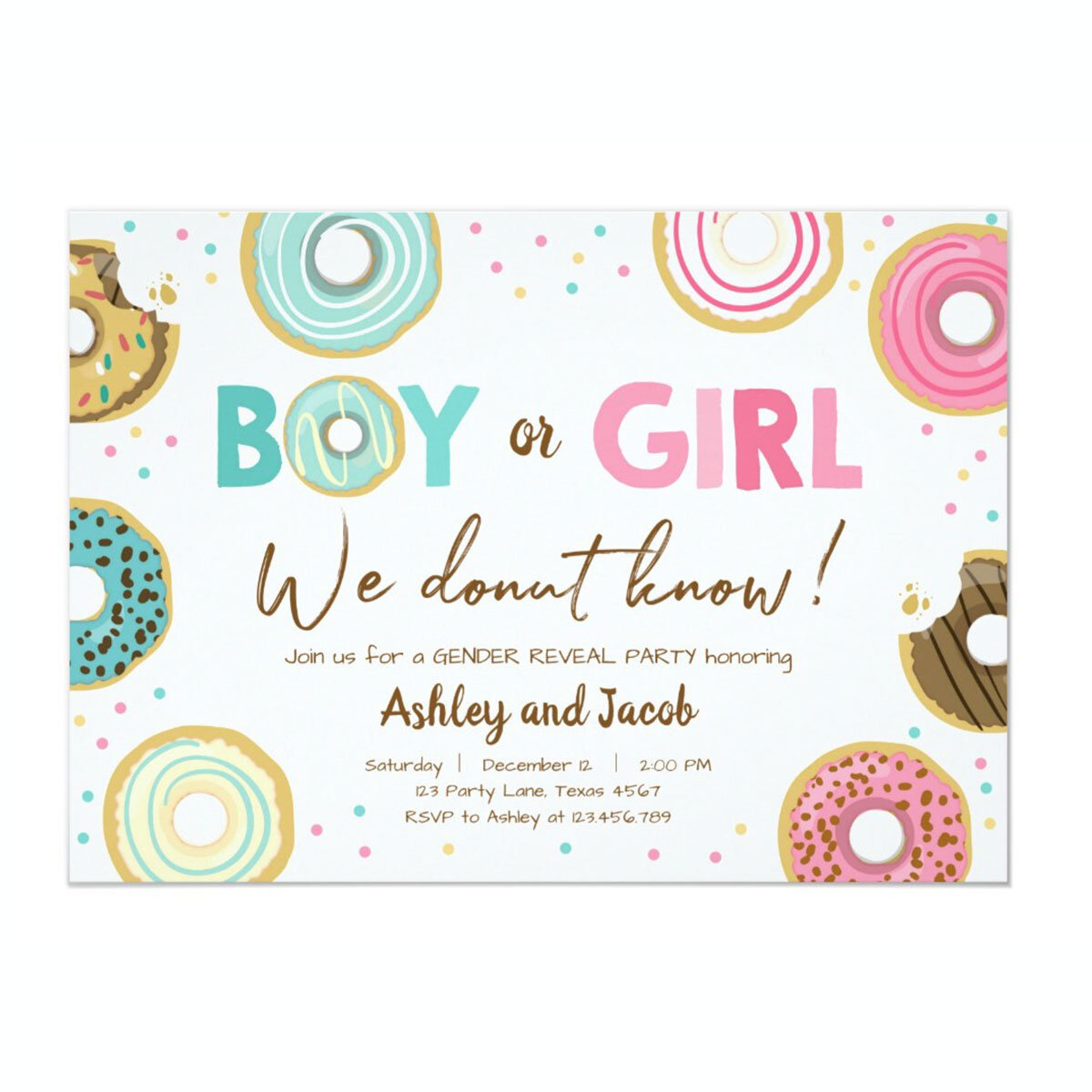 Donut Baby Reveal Invite