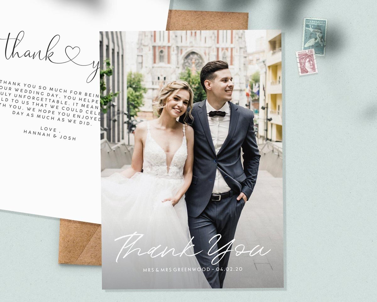 Personalised Wedding Thank You Cards Victoria 