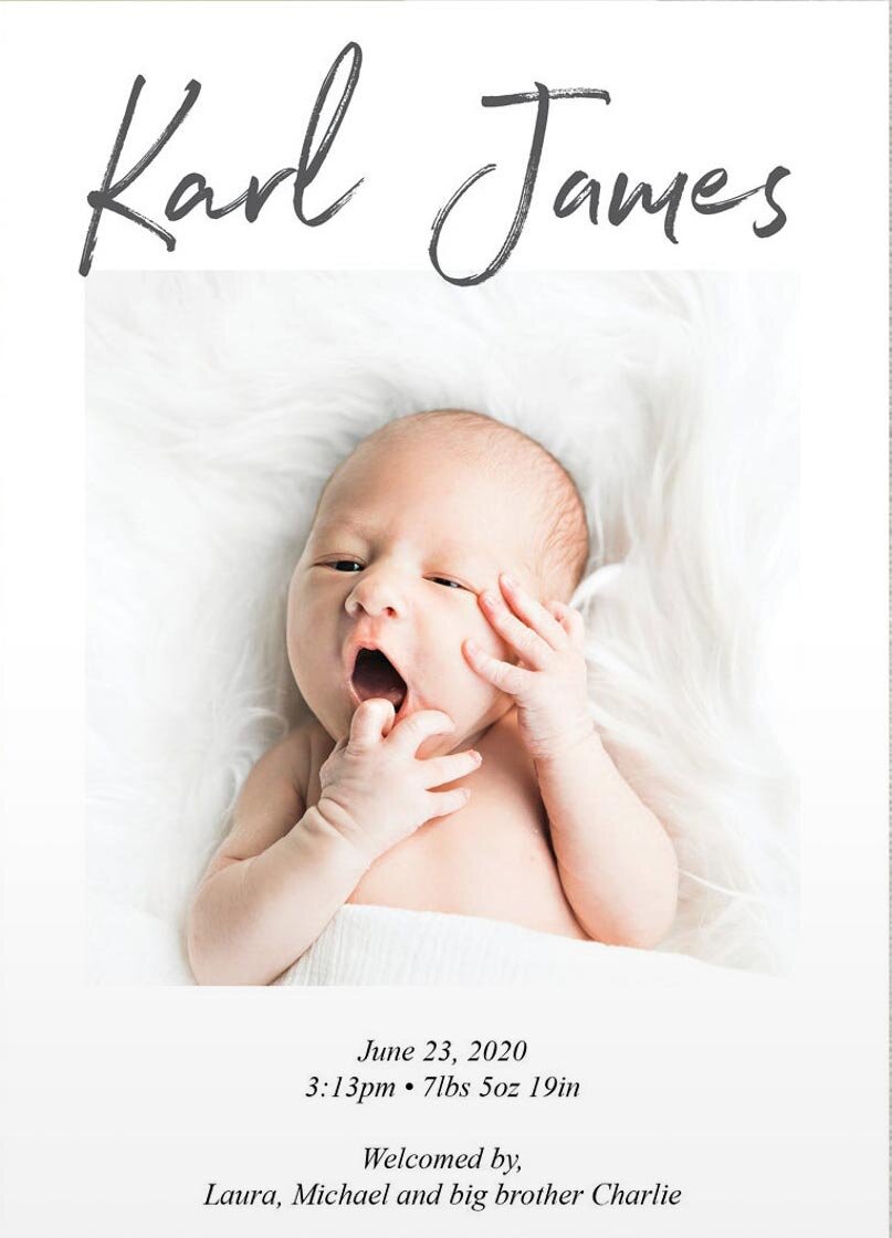 printable birth announcement