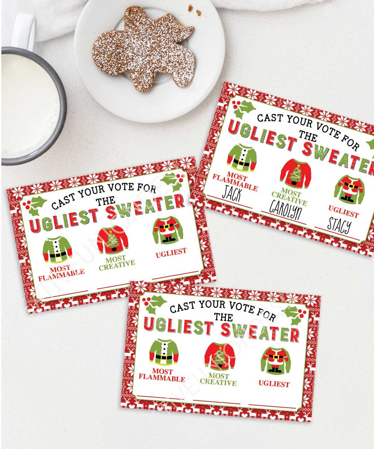Ugly Sweater Game Cards