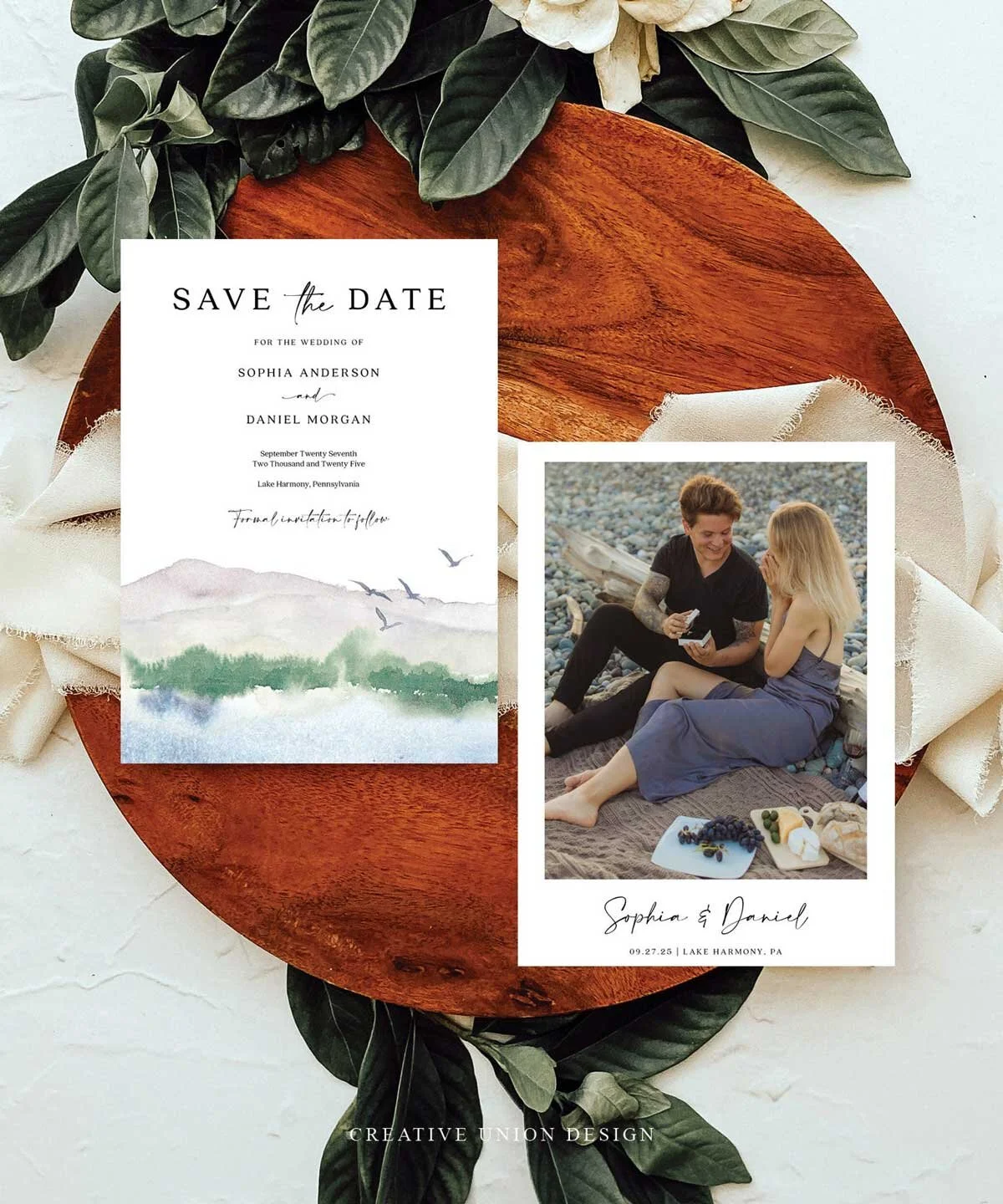 MOUNTAIN WEDDING SAVE THE DATE CARDS