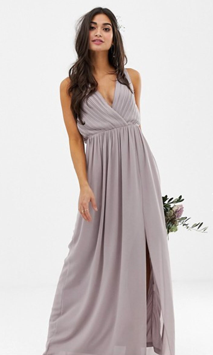 GRAY BRIDESMAID DRESS