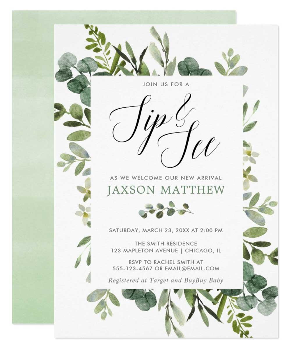 Sip and See Invitation