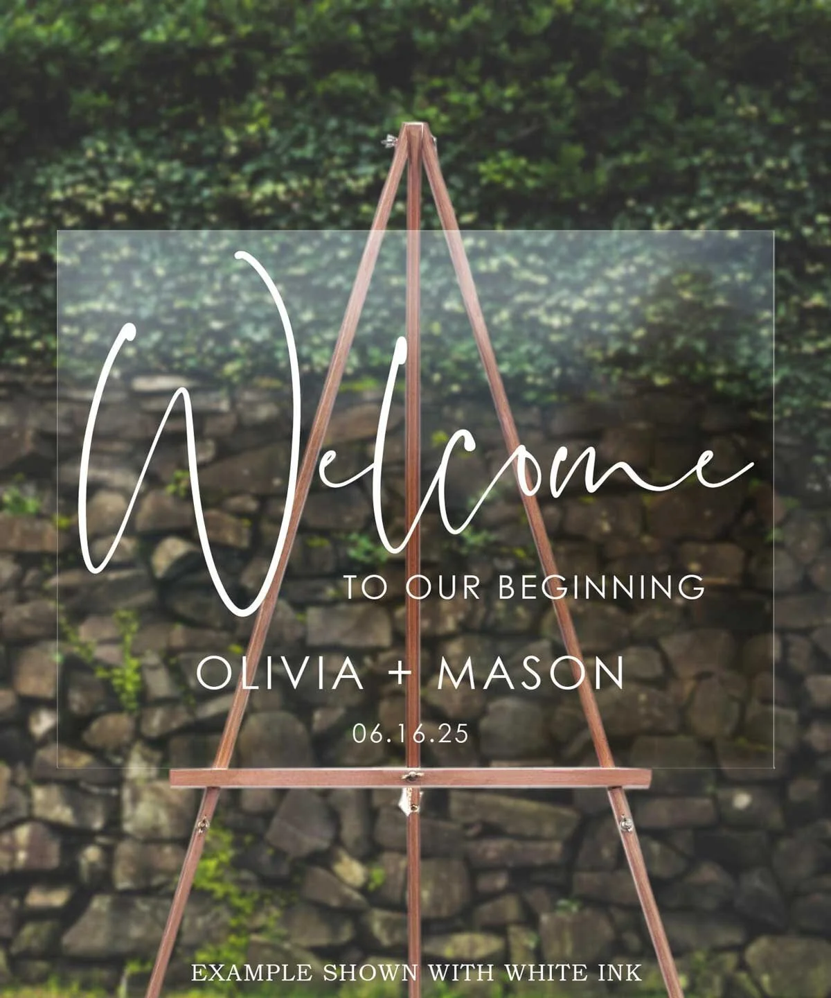Simple Clear Acrylic Welcome Wedding Sign Glass Wedding Sign simple-clear-acrylic-welcome-wedding-sign-glass-wedding-sign