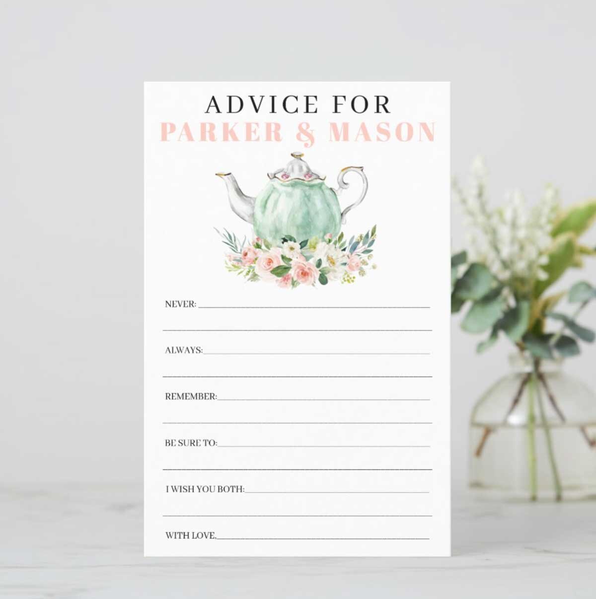 Bridal Shower Advice Cards