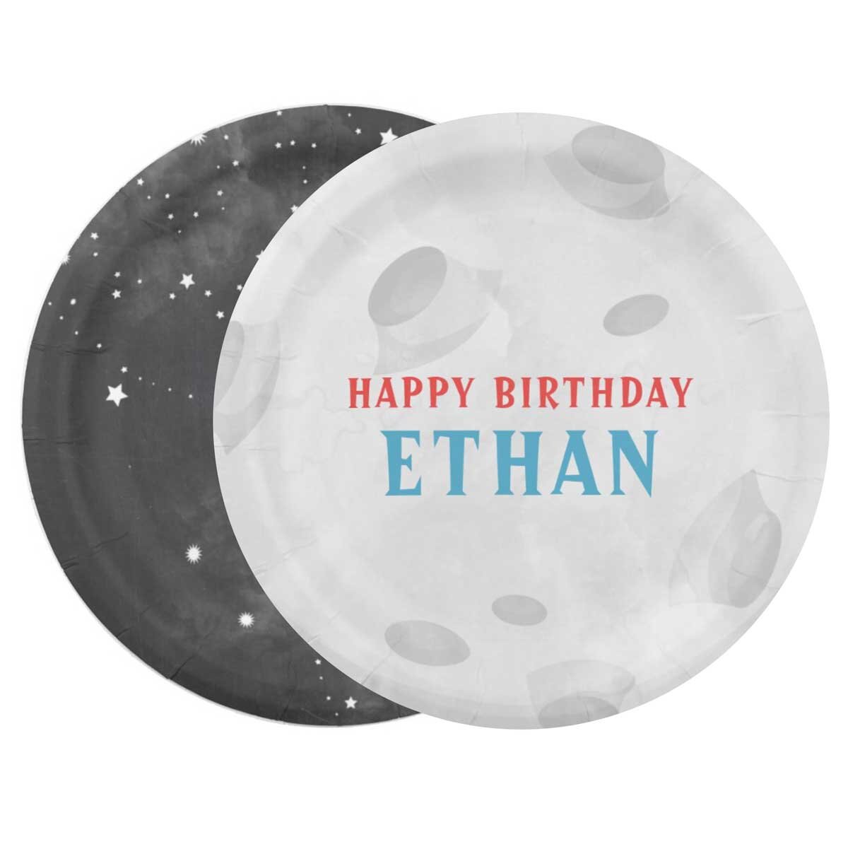 OUTER SPACE BIRTHDAY PLATES