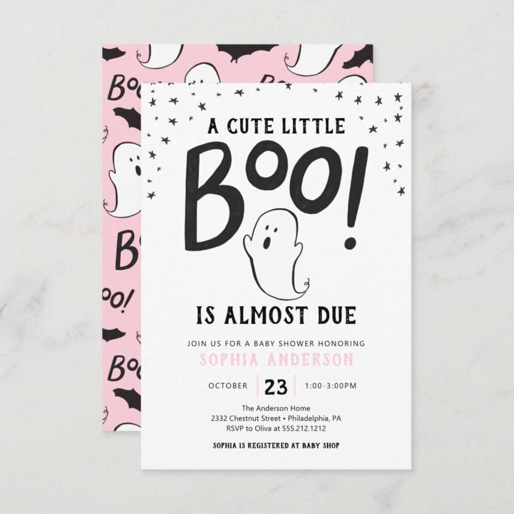 Cute Little Boo Shower Invite