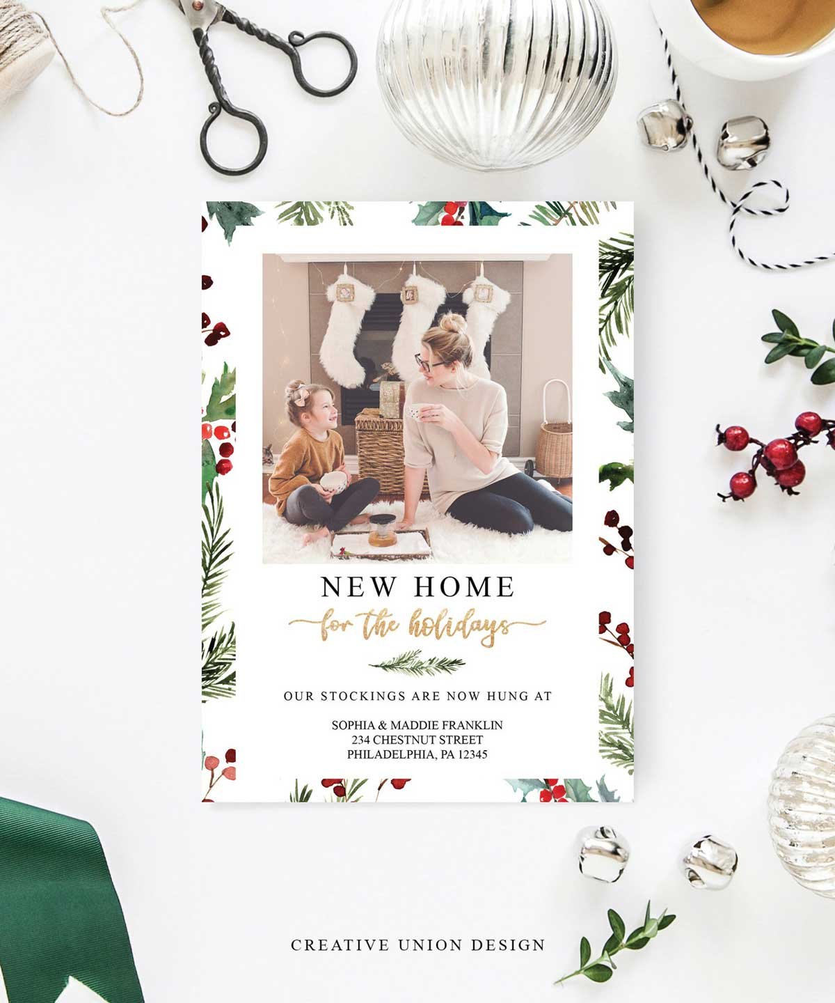 New Home Holiday Announcement Card