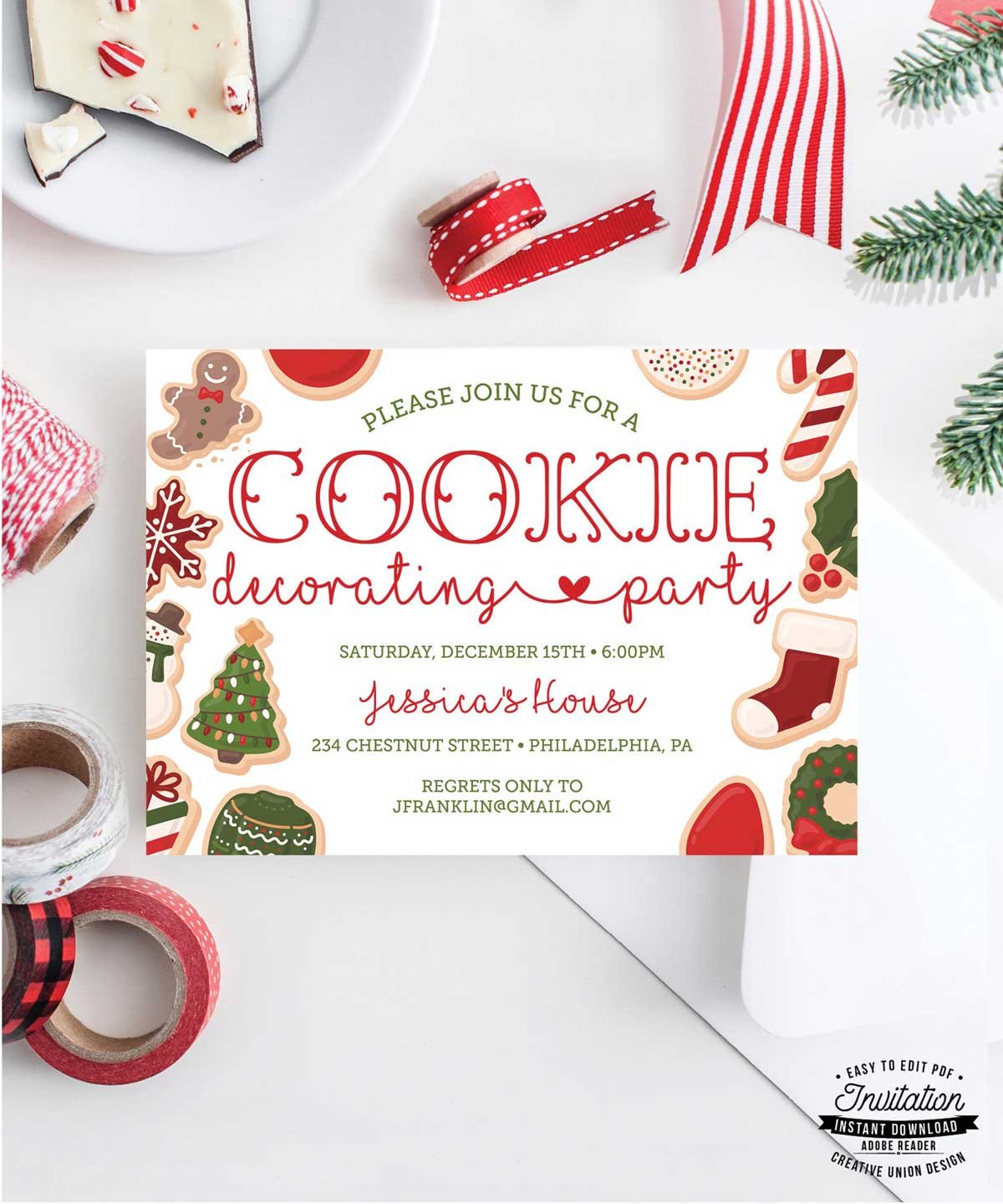 Cookie Party Printable Invite