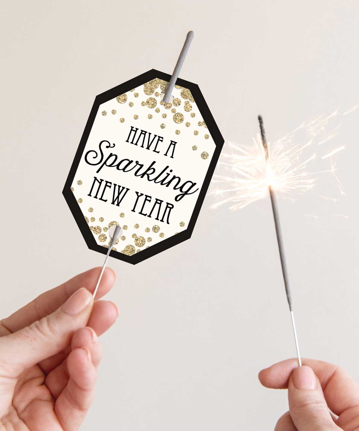 New Years Eve Sparkler Tags