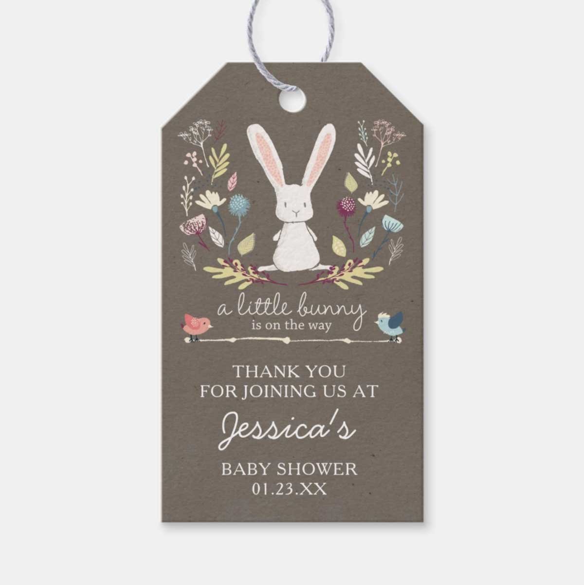 Bunny Baby Shower Favor Tags