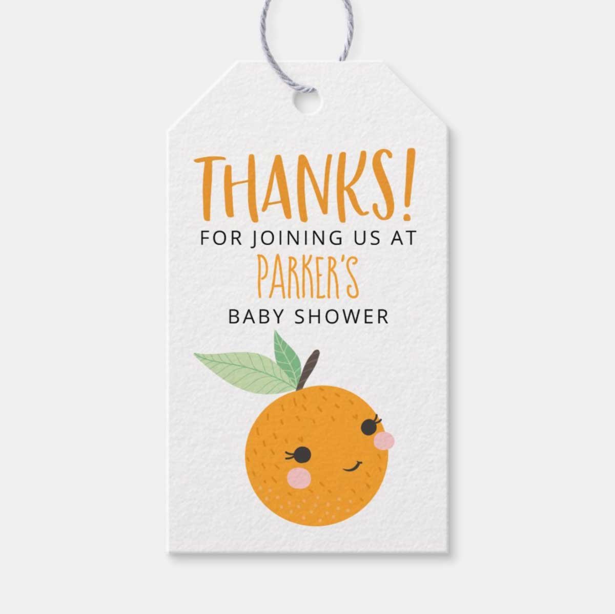 baby shower favor tags