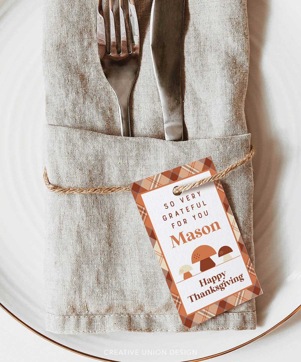 thanksgiving place card tag