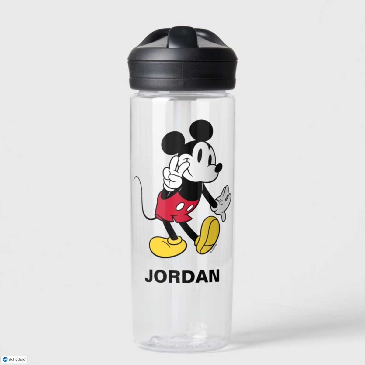 mickey your name here water bottle