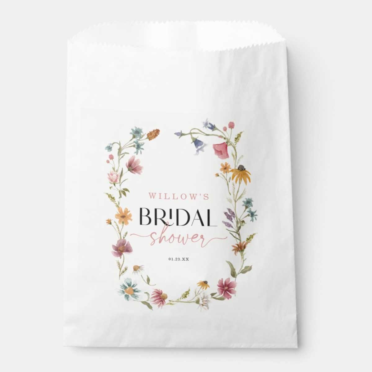 bridal shower favor bags