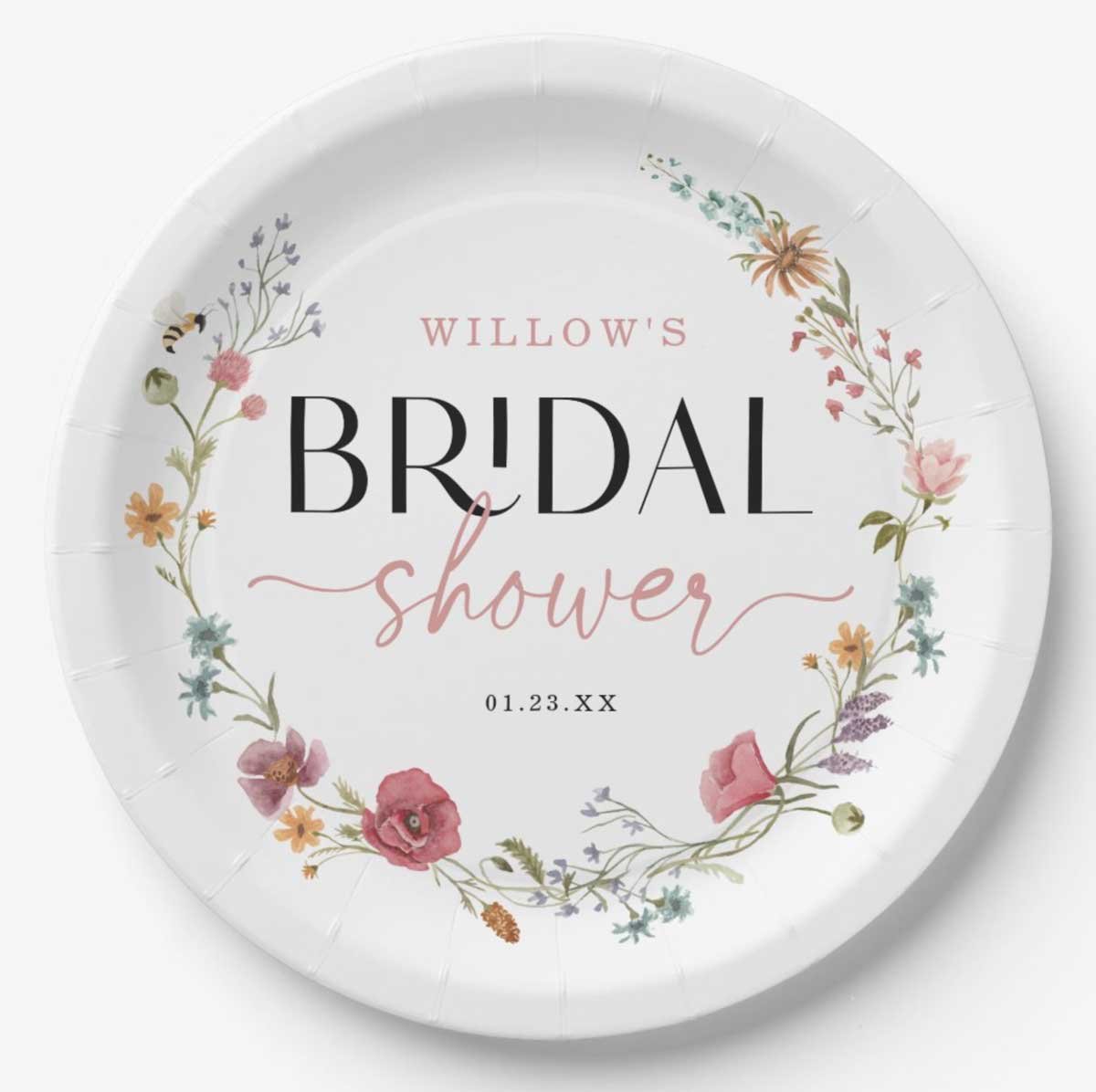 bridal shower paper plates