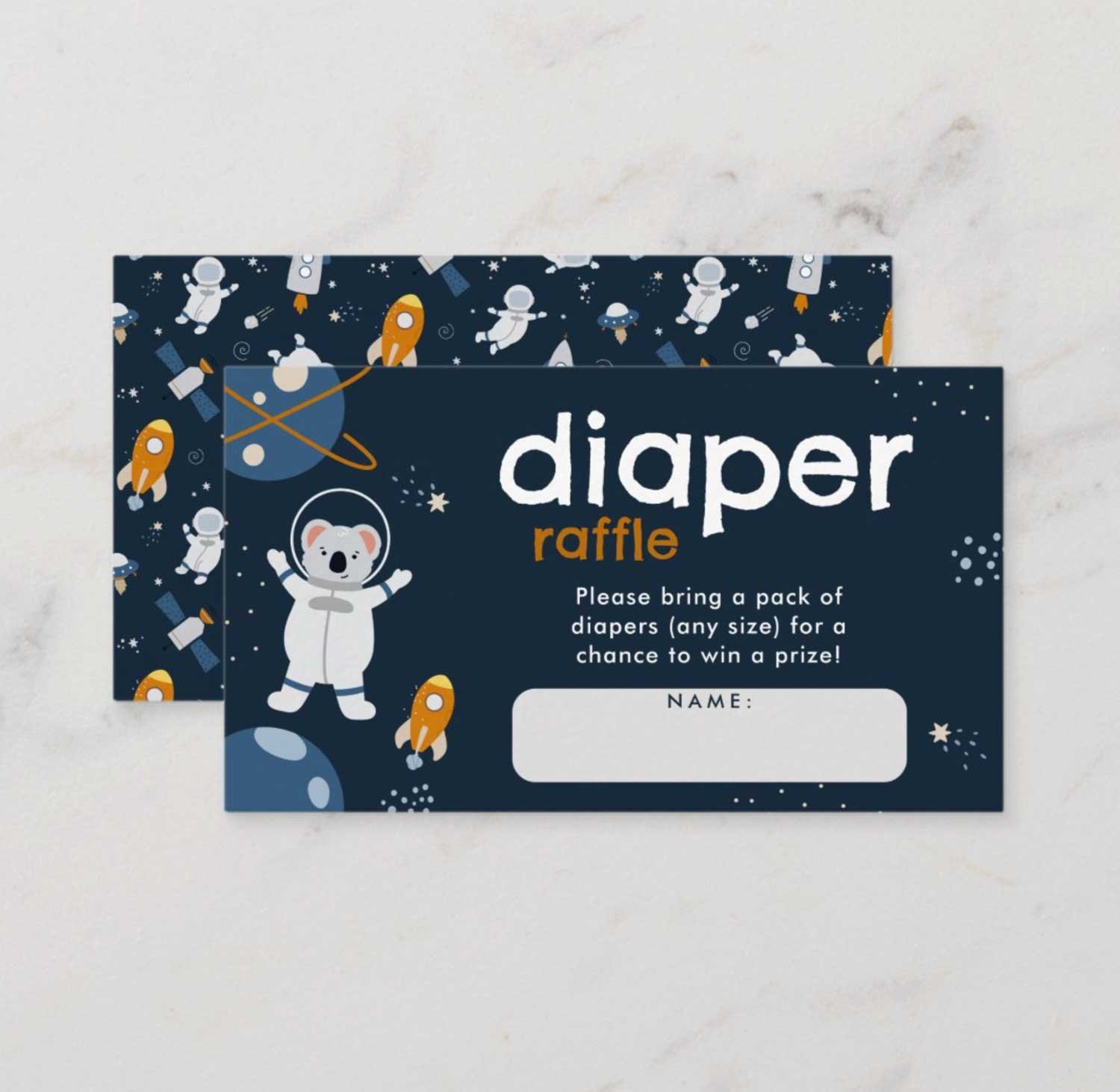 baby shower diaper card