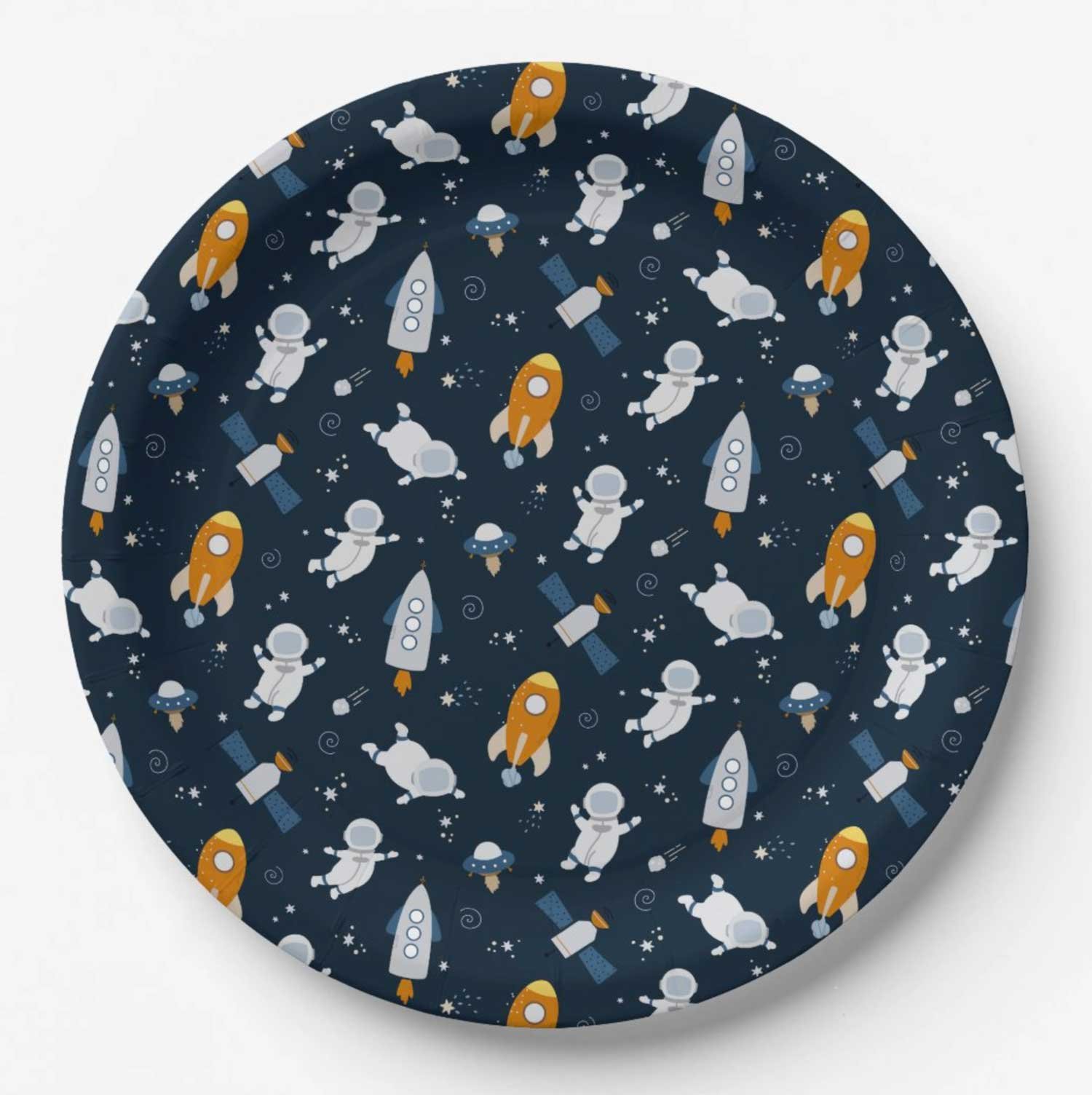 baby shower outer space paper plates