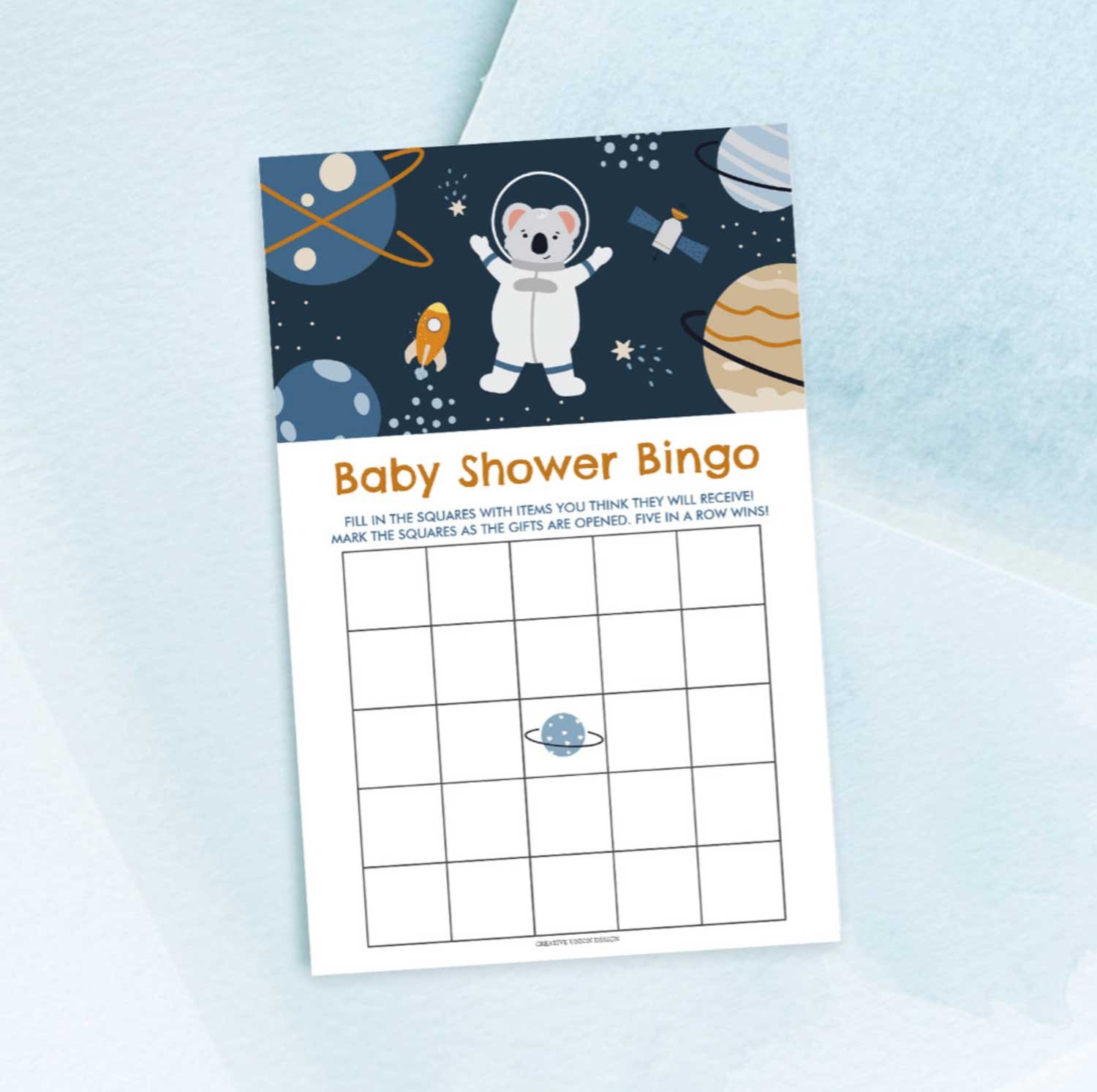 baby shower bingo cards