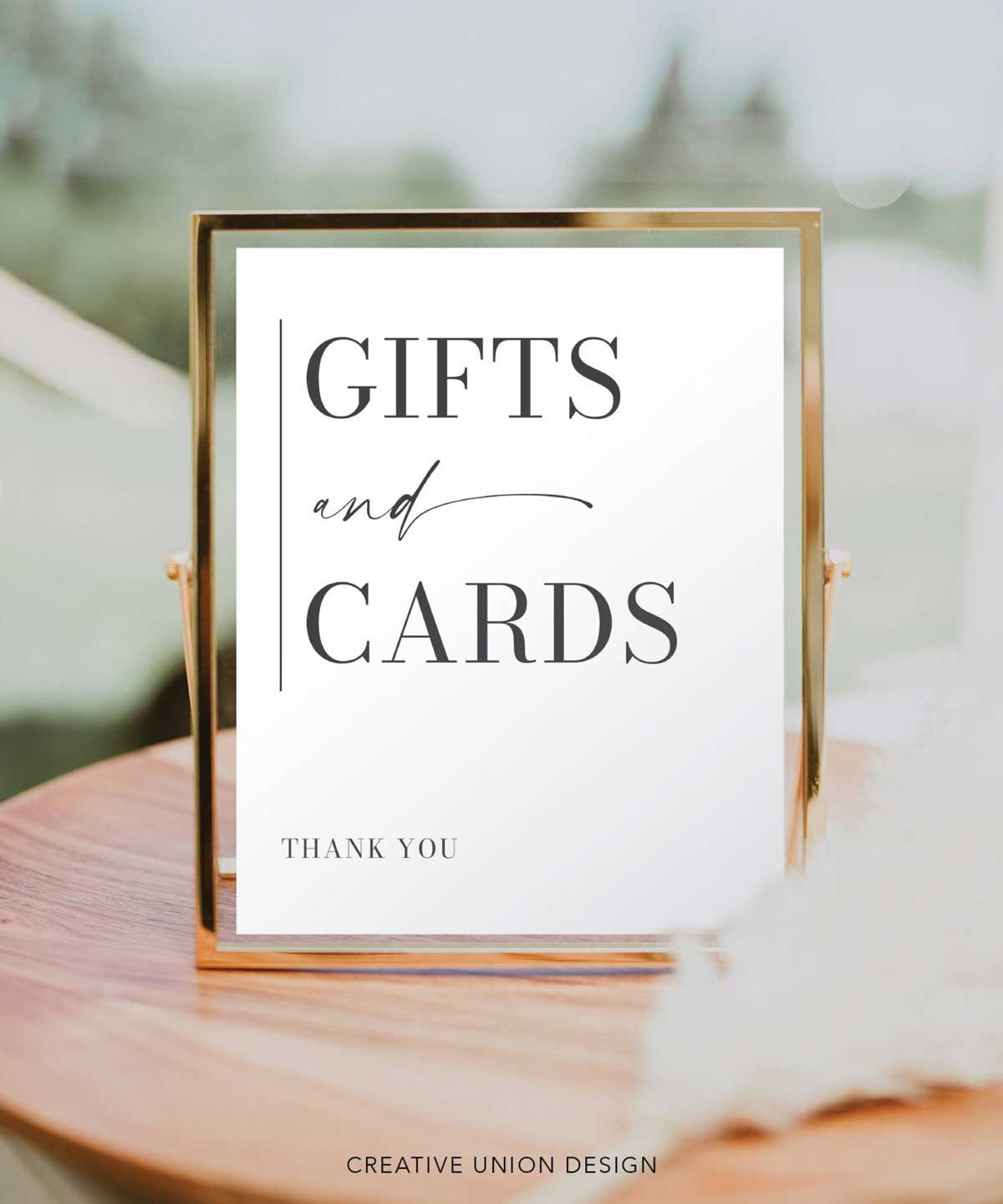 Wedding Gifts and Cards sign