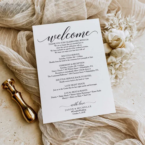 What to Put in Wedding Hotel Welcome Bags? Ideas and Checklist