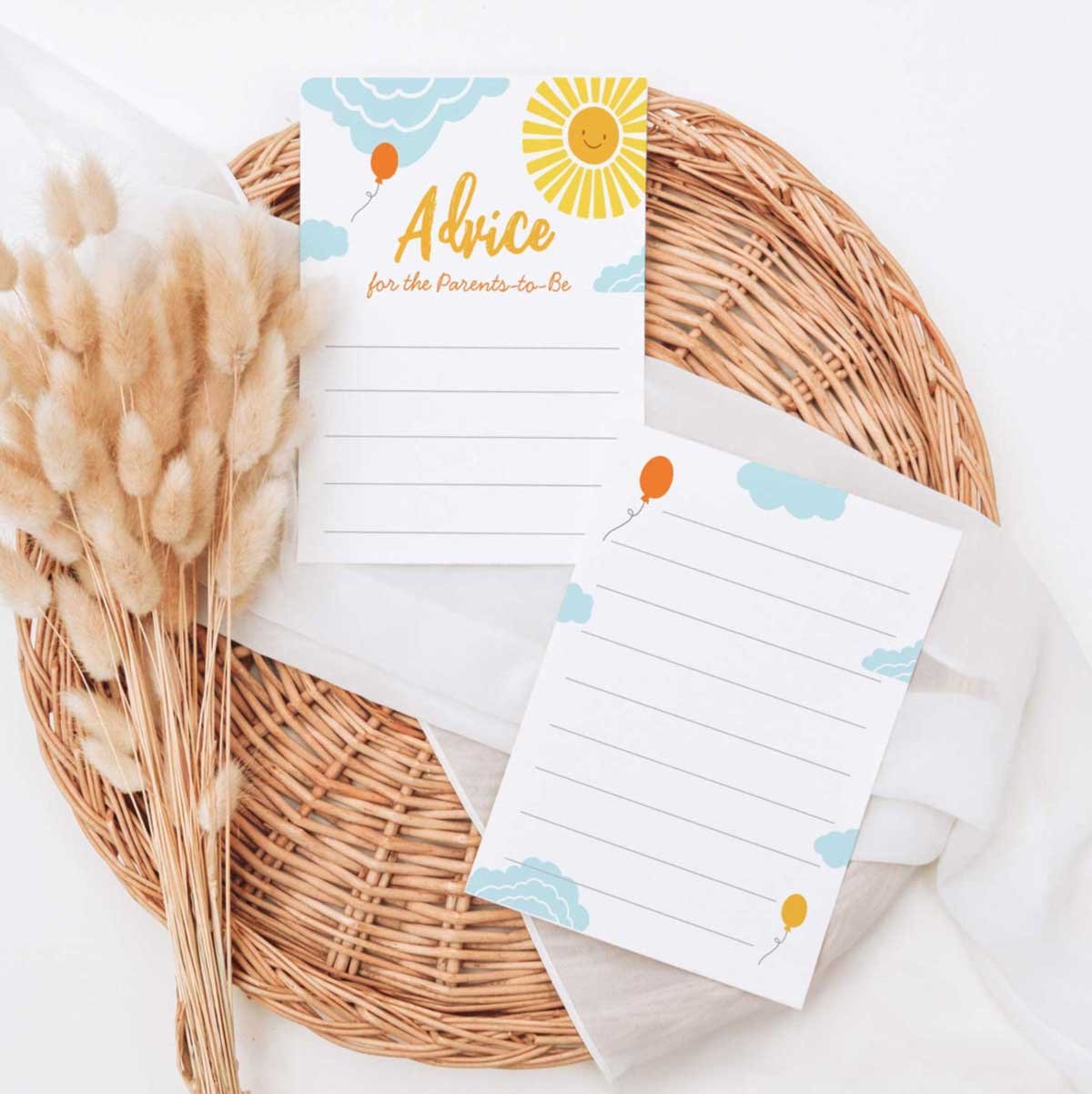 baby shower advice cards