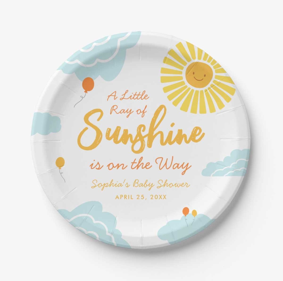 baby shower paper plates