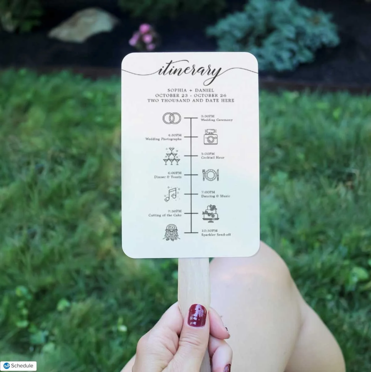 Wedding Fan Program