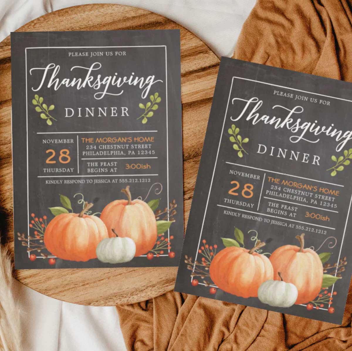 thanksgiving dinner invitation on Zazzle