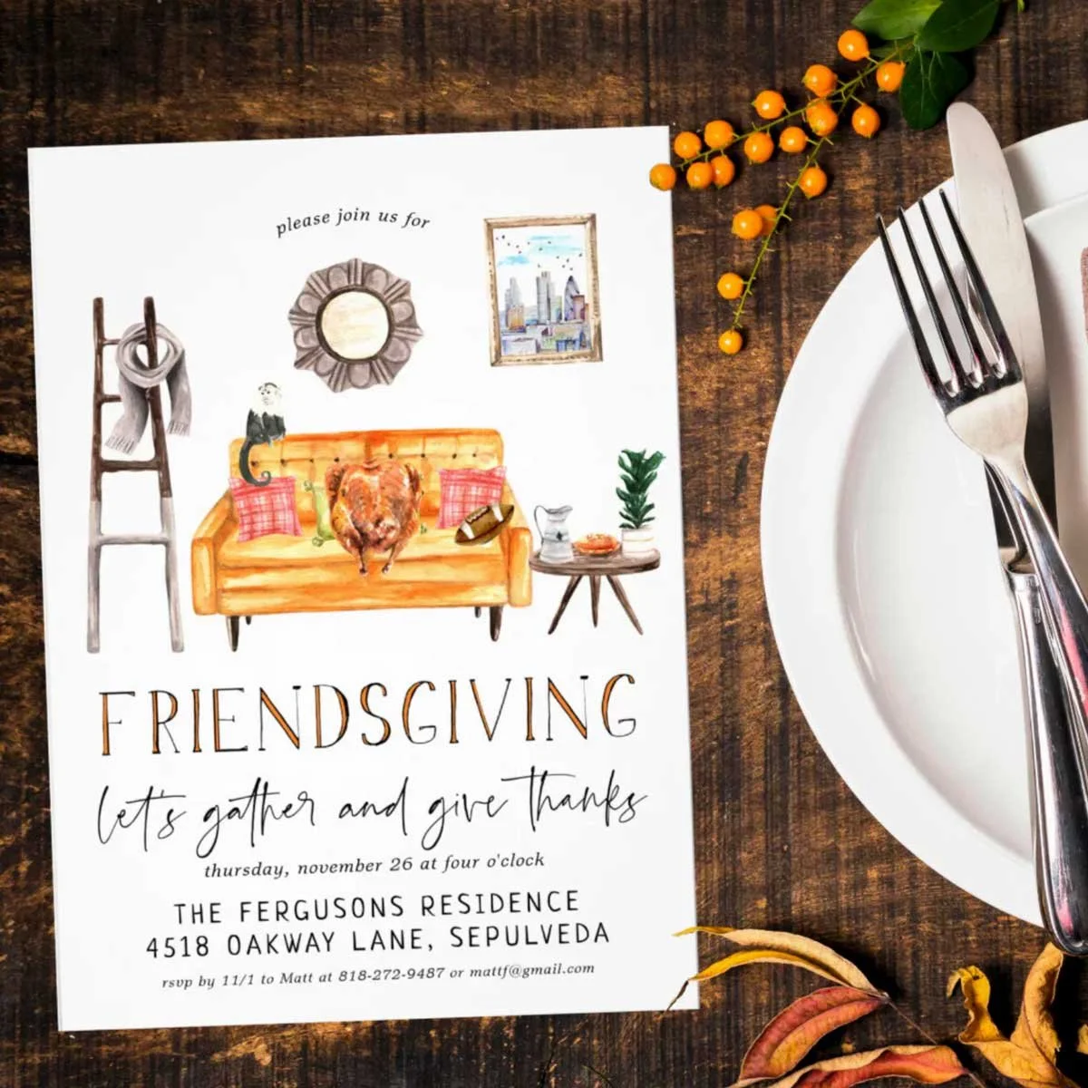 Friendsgiving Thanksgiving Invitation Zazzle