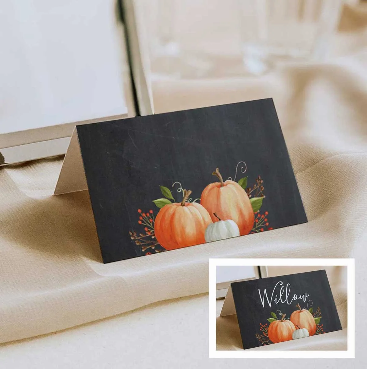 Thanksgiving or Friendsgiving Name Place Cards