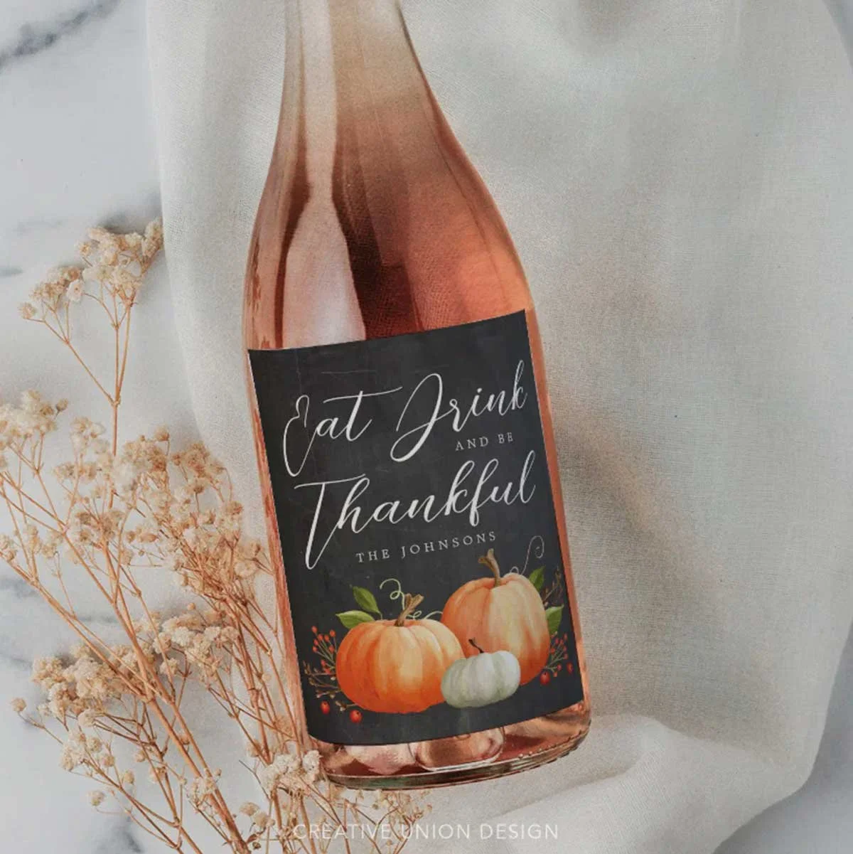 Thanksgiving Wine Labels