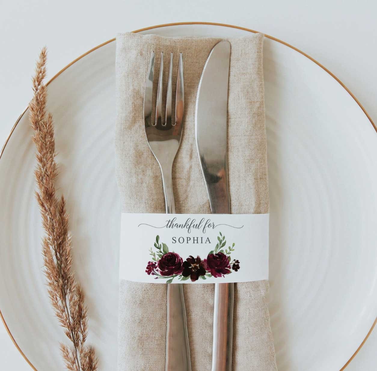 Thanksgiving Napkin Name Cards
