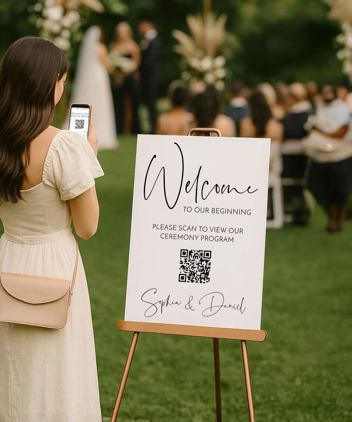 Wedding Welcome Sign QR code