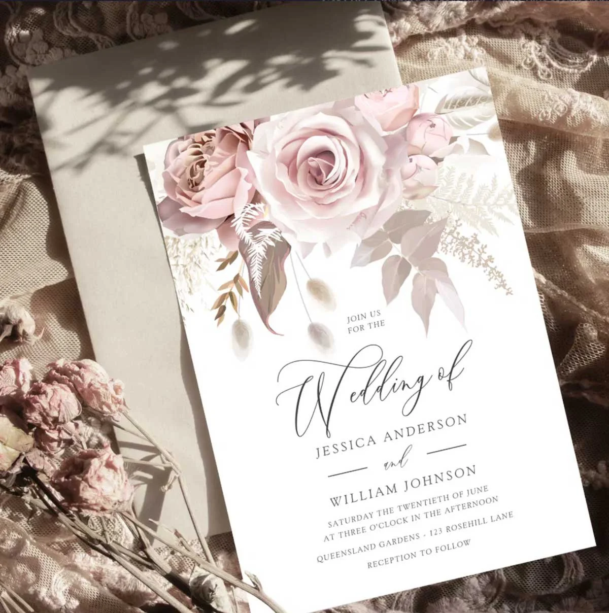 Floral Wedding Invitation