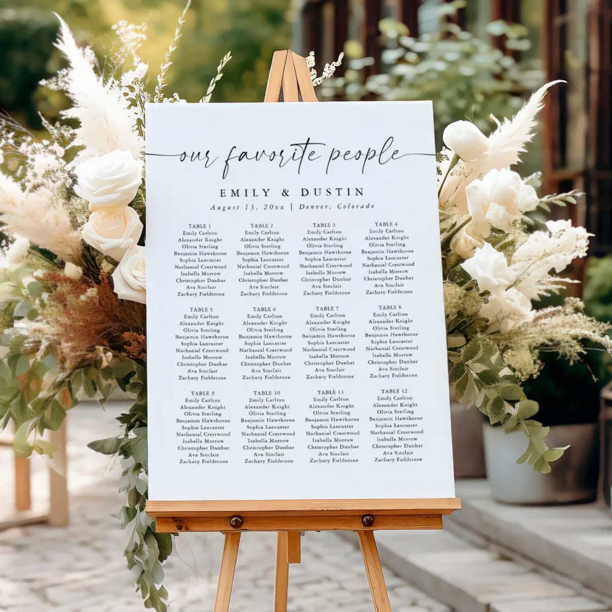 Wedding Seating Chart