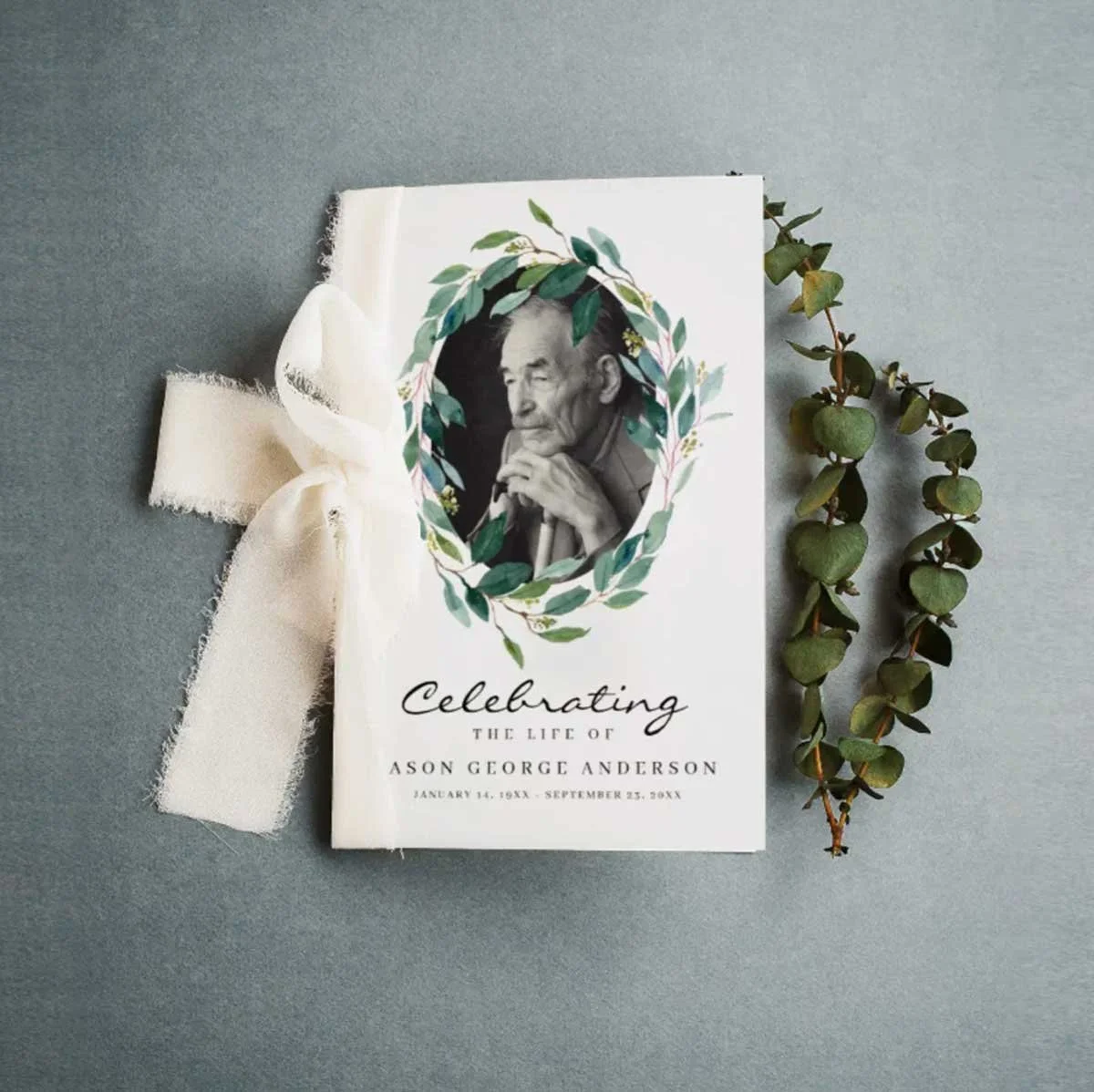 Folded Printed Funeral Programs on Zazzle