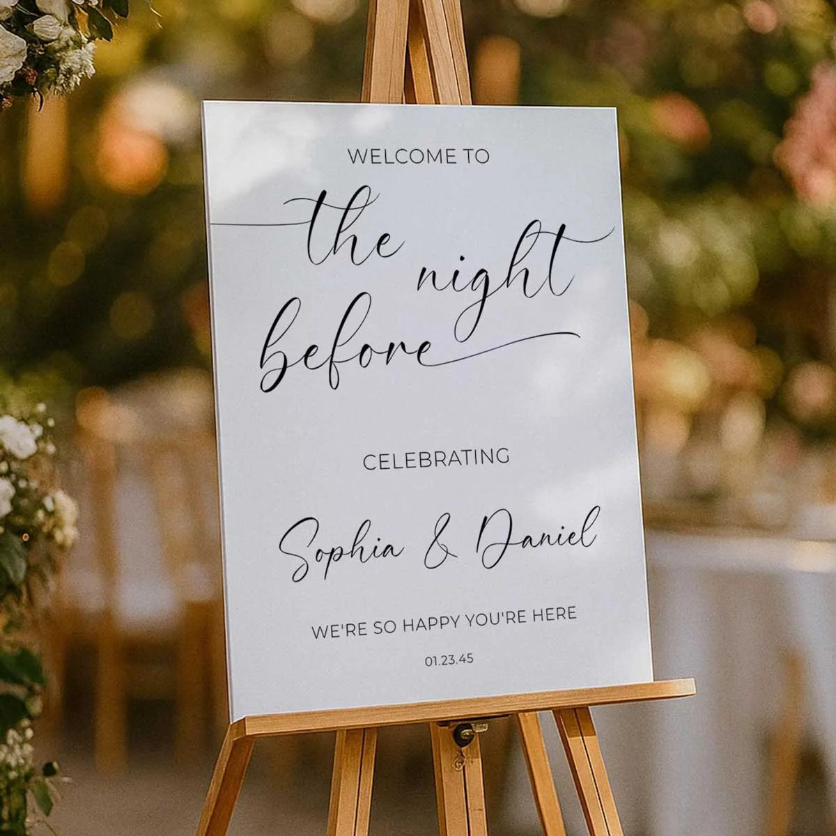 Rehearsal Dinner Welcome Sign