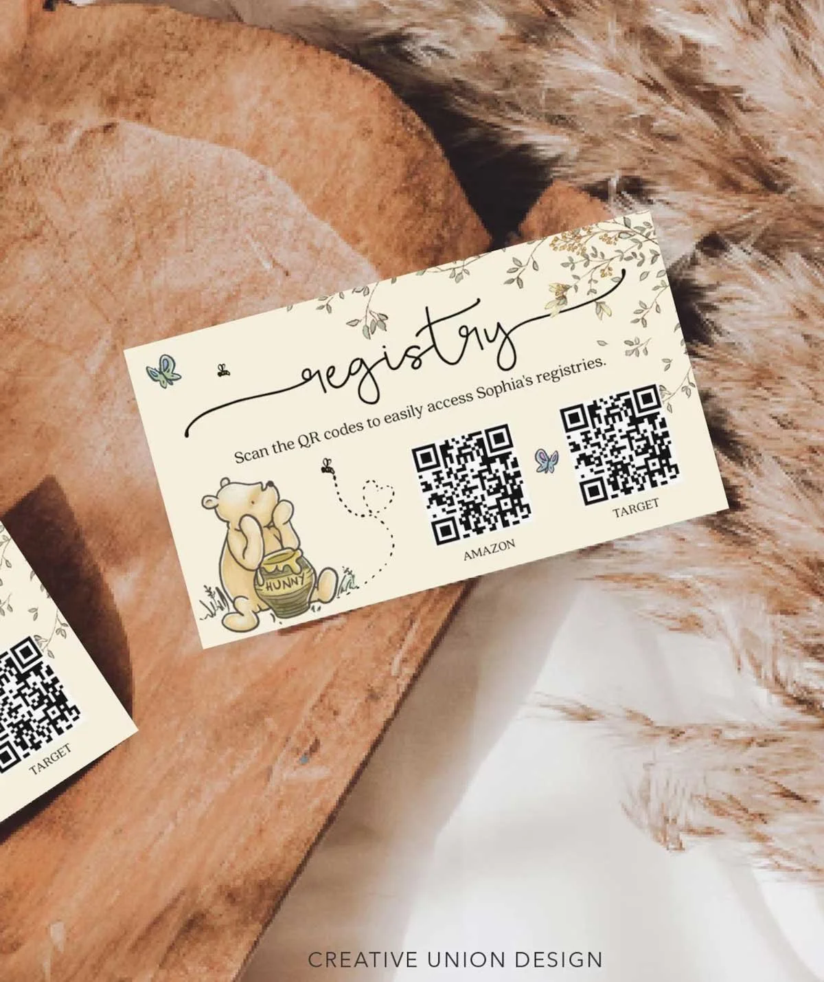 Winnie the Pooh Registry Cards