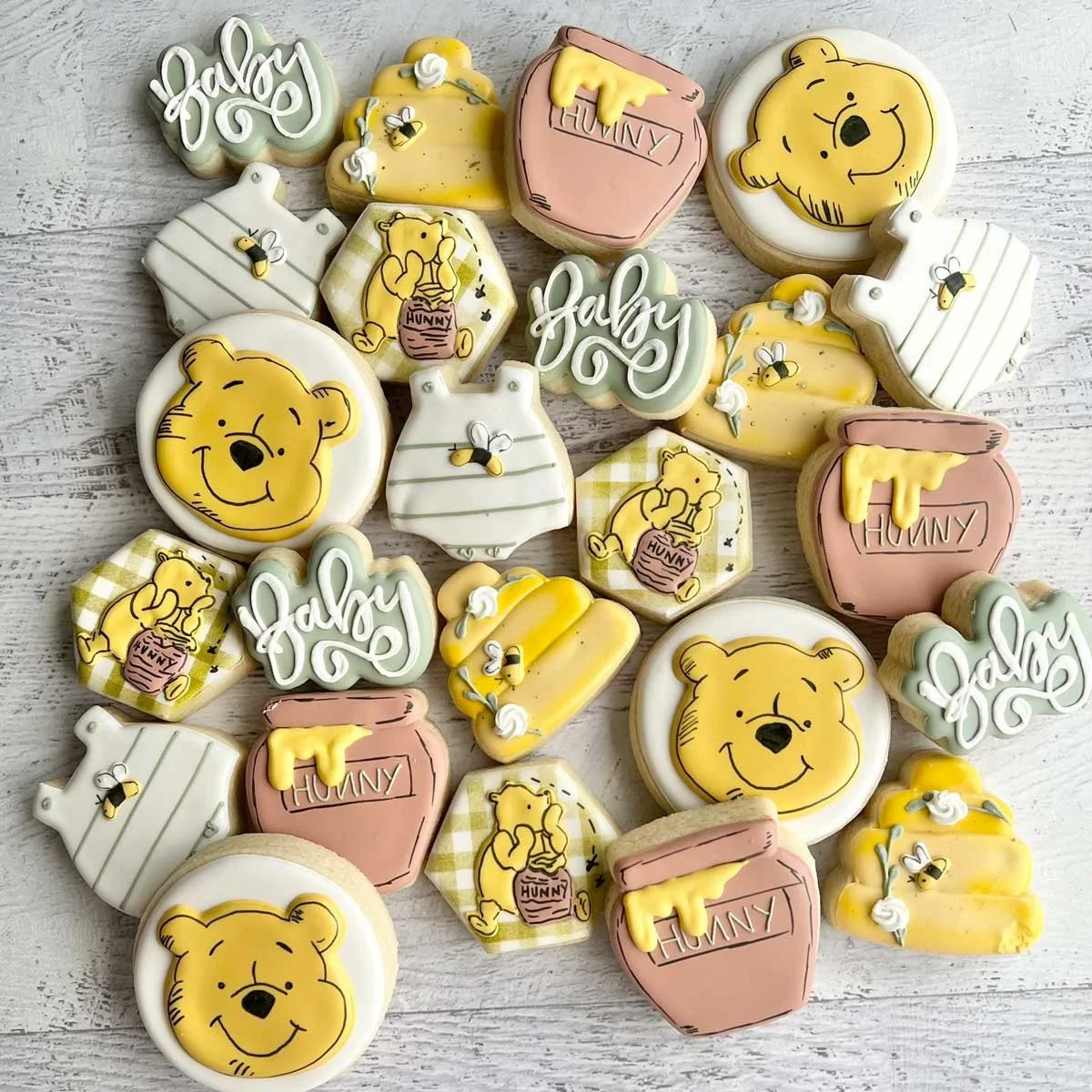 Winnie the Pooh Baby Shower Cookies