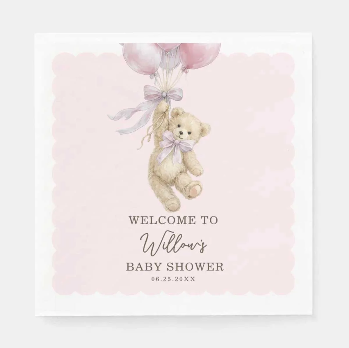 Teddy Bear Baby Shower Napkins