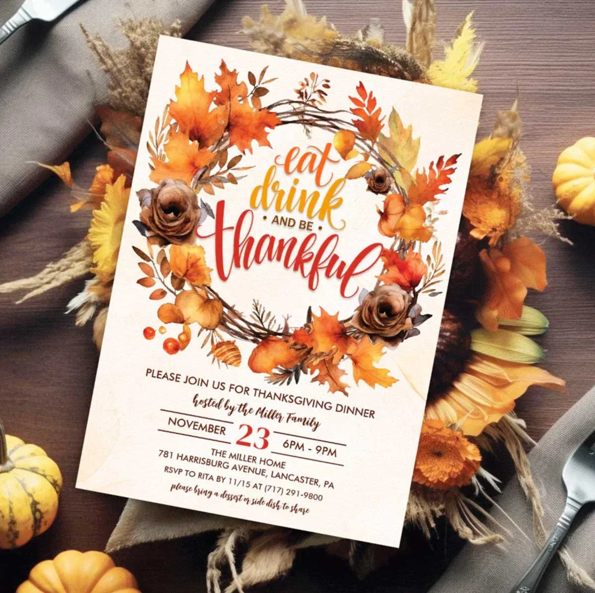 Thanksgiving invitation