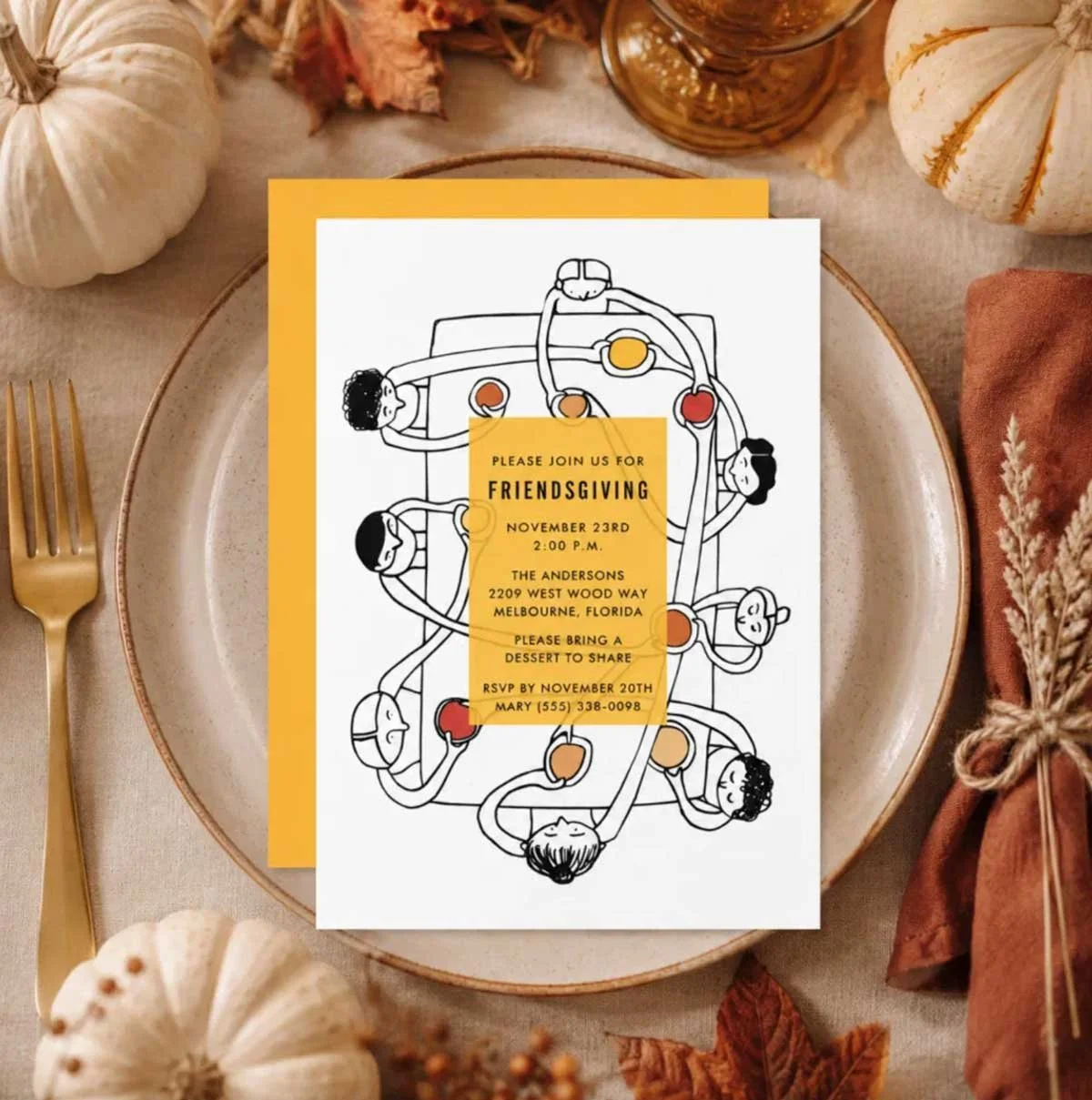 Friendsgiving invitation